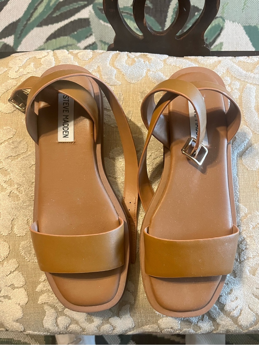 Steve Madden Tan Strappy Flat Sandals